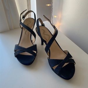 Nina Strappy 2.5” Kitten Heels - Navy
